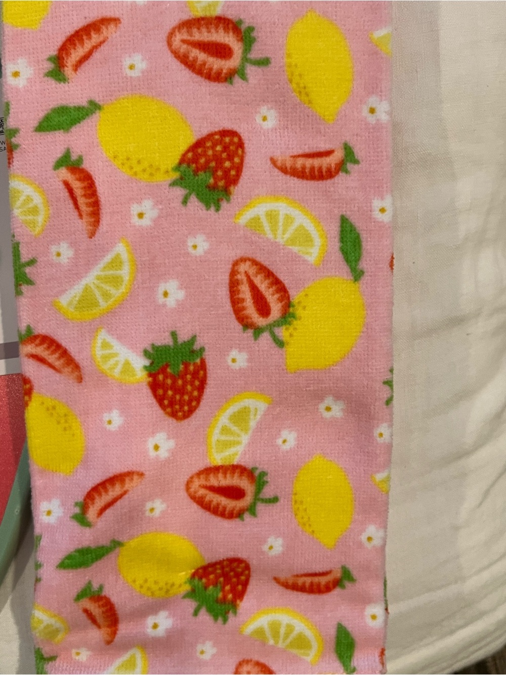 Crofton Pink Strawberry Kitchen Towels & Cutting Board Set - Picture 5 of 7